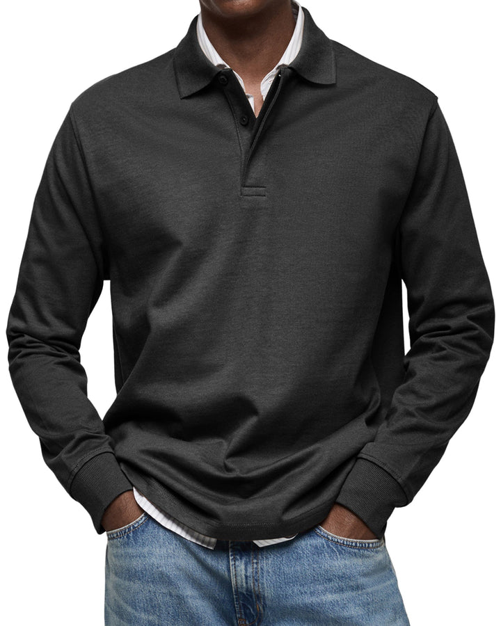 Torsten™ | Casual Poloshirt med Lange Ærmer