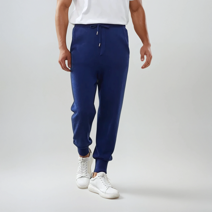 Fined Cashmere Bukser – Blå