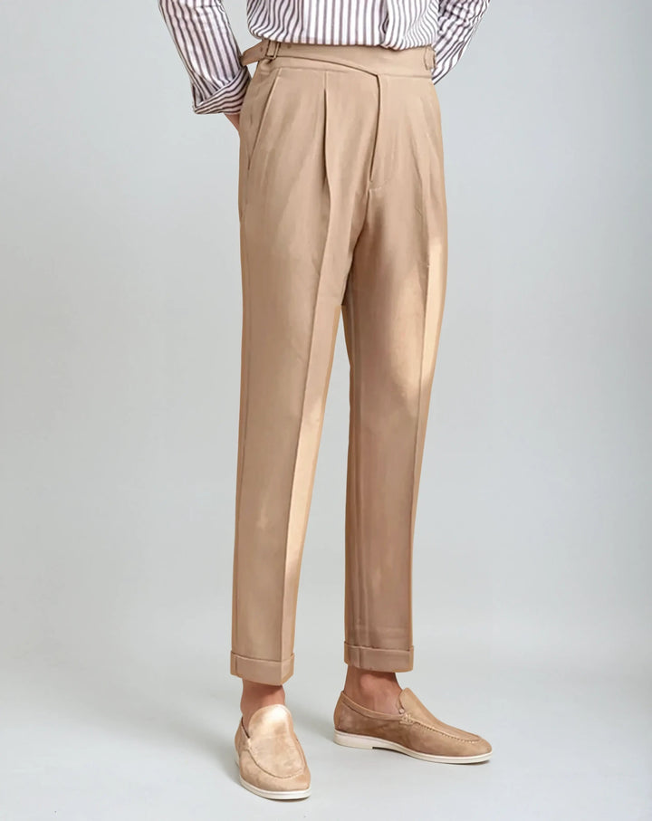 Oxford Plisseret Bukser - Khaki
