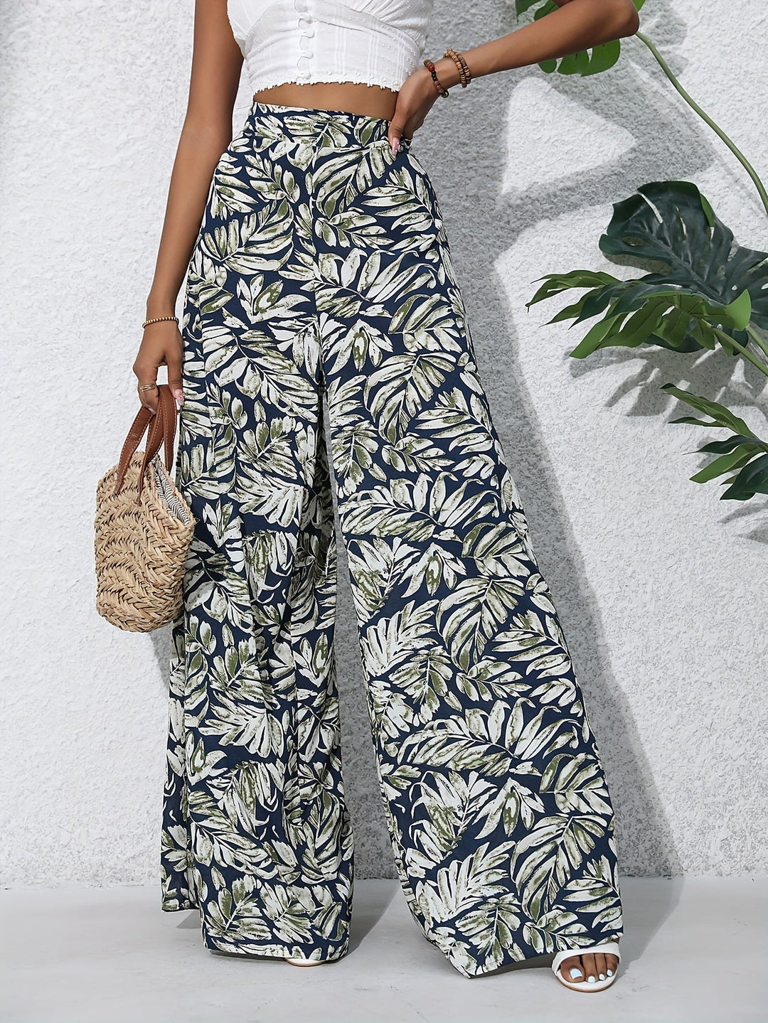 Ester™ - Chic Bohemian Bukser med Bred Ben